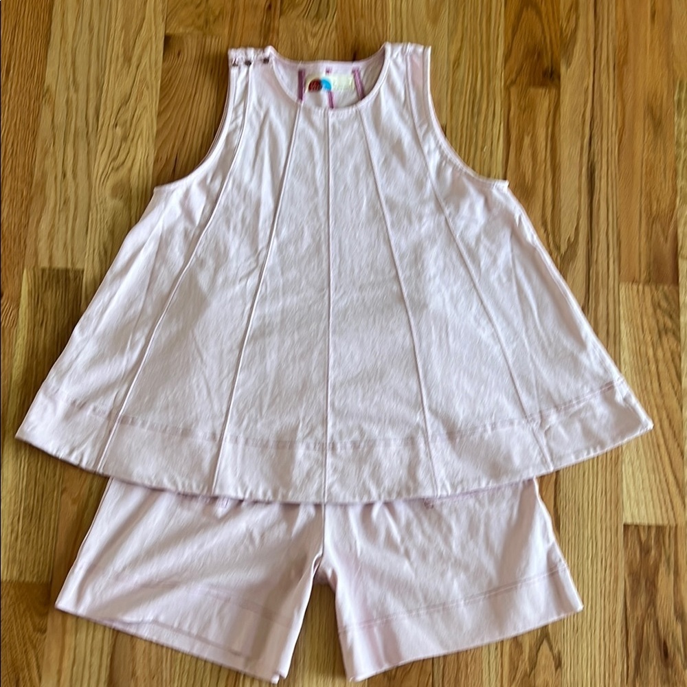 Free People beach shorts set Pink Sleeveless Top and Shorts Set small NEW